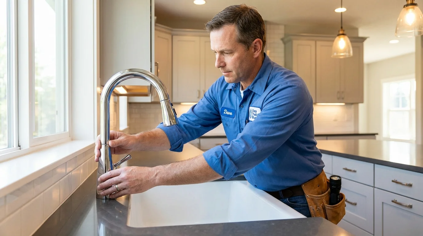 Kitchen faucet installation by Johns Plumbing LLC in Fremont